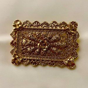 Vintage Fancy Gold Brooch